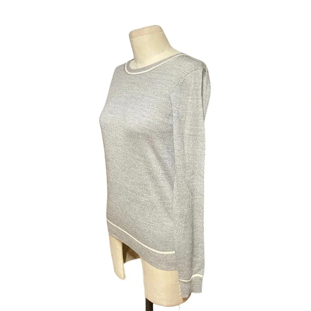 Theory Jaidyn Soft Luster Merino Wool Sweater in‎ Heather Gray Size XS